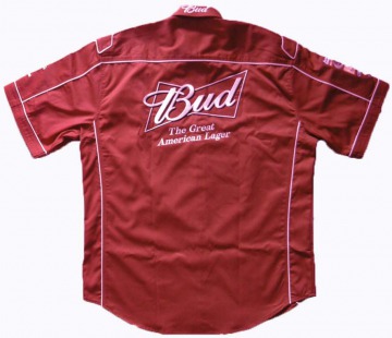 Preview: Hemden bedruckt günstig online bestellen Damen und Herren Budweiser Nascar