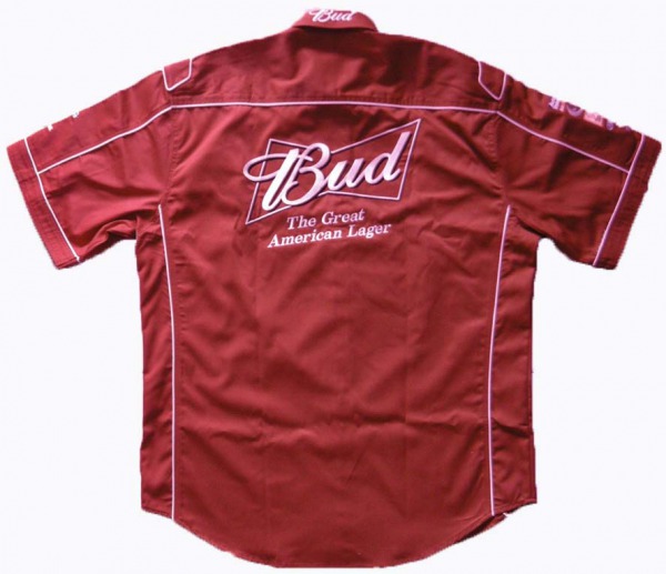 Hemden bedruckt günstig online bestellen Damen und Herren Budweiser Nascar